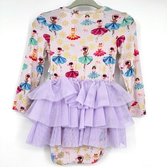 Posh Peanut Adalyn Tulle Tutu Bodysuit Dress 6-12 Months Ballerina - Picture 7 of 7